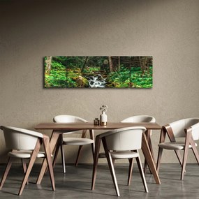 Obraz strumienia w lesie (170x50 cm)