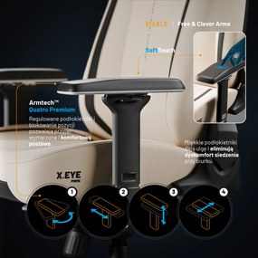 Fotel Gamingowy Diablo X.Eye Prime, Normal Size, Desert Storm