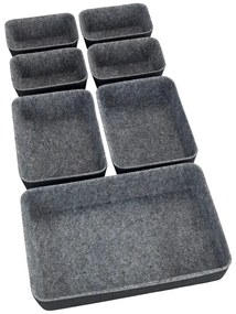 Komplet 7 szarych organizerów Wenko
