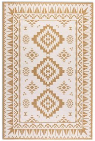 Dywan dwustronny zewnętrzny Gemini kremowo-złoty 80 cm x 150 cm