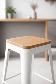 Stoek Torix niski z naturalnego drewna