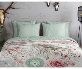 Zielona flanelowa pościel jednoosobowa 140x200 cm Omaira – HIP