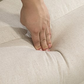 HOMCOM Składany Fotel z Funkcją Łóżka, Regulowana Opierającą się, do 120kg, 70 x 41 x 56 cm, Beżowy