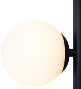 Designerska lampa wisząca czarna z matowym szkłem 5-punktowa - VerticalDesignerski Oswietlenie wewnetrzne