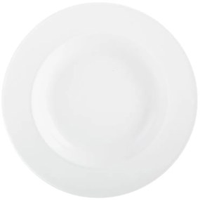 Biały porcelanowy talerz głęboki Mikasa Ridget, ø 30 cm