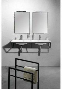 SAPHO Ska301 Ska stojak na ręczniki 55 x 79 x 20 cm, czarny matowy