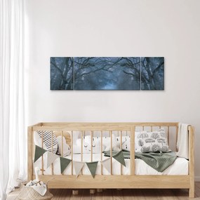 Obraz lasu we mgle (170x50 cm)