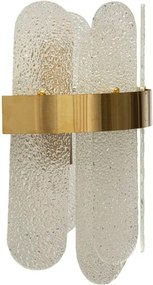 Szklany kinkiet w kolorze złota Gris – Mauro Ferretti