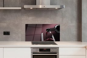 Panel szklany do Kuchni Głęboki Purpurowy Kolor Wina