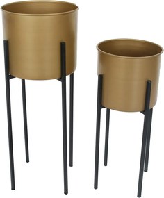 Metalowe doniczki zestaw 2 szt. ø 24 cm Dempo – Garden Pleasure