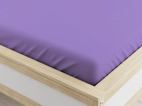 PrzytulneMieszkanie.pl Prześcieradło z mikrofibry z gumką ciemnofioletowe 90 x 200 cm