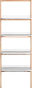 SoBuy, półka drabinowa, drabina dekoracyjna, białe półki do sypialni, HSTR02-HG