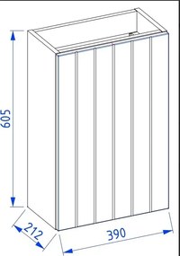 Zestaw Szafka z umywalką DIA 40 cm granatowy półmat KROFAM