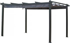 Aluminiowa pergola ze składanym dachem - 3 x 4 m - Antracytowy szary
