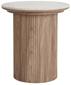 Okrągły stolik z blatem w dekorze marmuru ø 45 cm Athens – House Nordic