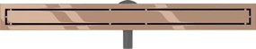 Mexen Flat 360° M13 odpływ liniowy obrotowy 2w1 90 cm, różowe złoto - 1610090-40