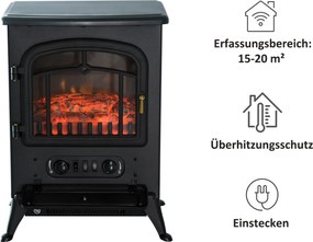 HOMCOM kominek elektryczny piec kominkowy efekt płomienia