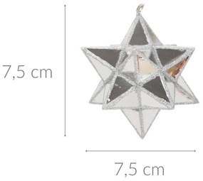 Przestrzenne gwiazdki z tworzywa sztucznego, 4 szt., Ø 7,5cm