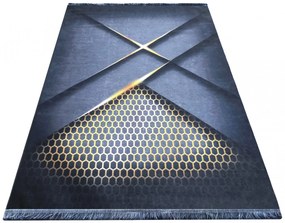 Czarny antypoślizgowy dywan w stylu glamour G2-S48