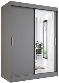 Antracytowa szafa przesuwna 150 cm - Massi 4X