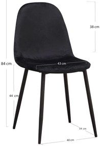 Krzeso Teok z czarnego aksamitu