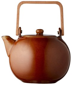Kamionkowy dzbanek do herbaty z sitkiem w bursztynowym kolorze 1,2 l Amber – Bitz