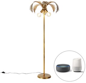 Inteligentna lampa stojąca złota 156 cm z 2 żarówkami WiFi G95 - Botanica Retro Oswietlenie wewnetrzne