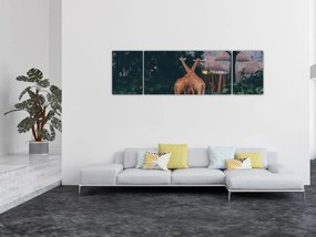 Obraz dwóch żyraf (170x50 cm)