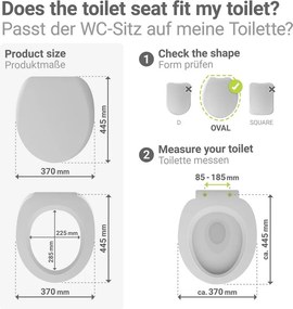 Deska sedesowa wolnoopadająca 37 x 44,5 cm Rieti – Wenko