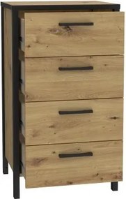Wąska komoda z 4 szufladami loft Kirikus 214