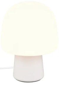 Biała lampa stołowa ze szklanym kloszem (wysokość 27 cm) Steen – Trio