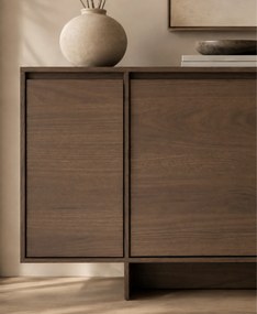Komoda czterodrzwiowa Zolia 180 cm na cokole - orzech elegant