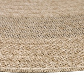 Dywan zewnętrzny okrągły Comilla beżowo-antracytowy 160 cm x 160 cm