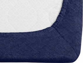 PrzytulneMieszkanie.pl Frotowe prześcieradło EXCLUSIVE granatowe 90 x 200 cm