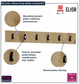 Wieszak ścienny do przedpokoju dąb artisan N1-G50