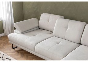 Biała sofa narożna Artie Mustang, prawy narożnik