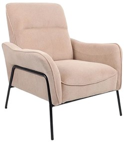 Beżowy fotel wypoczynkowy w stylu loft - Nemis