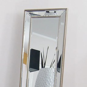 Lustro stojące w lustrzanej ramie, szlifowane fazą.164x44cm