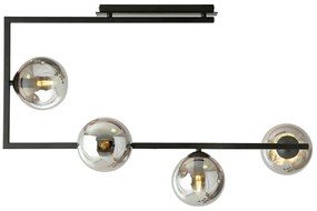 Industrialna lampa sufitowa z grafitowymi kloszami - D107-Solini