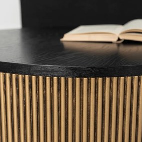 Stolik Kawowy MIRACLE 60 cm Czarny/Złoty Nowoczesny Loft