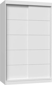 Biała Szafa Przesuwna Ze Szprosami 120 Cm K1-N62