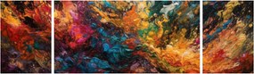 Obraz - Abstrakcja kolorów II. (170x50 cm)