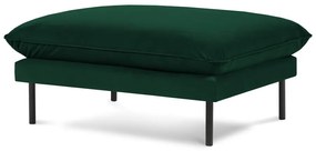 Ciemnozielony aksamitny podnóżek Vienna – Cosmopolitan Design