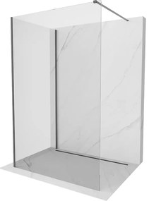 Mexen Kioto ścianka prysznicowa Walk-in 135 x 110 cm, transparent, gun metal - 800-135-212-95-00-110