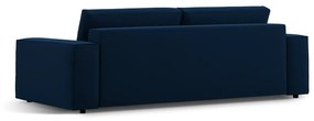 Ciemnoniebieska rozkładana sofa z materiału bouclé 247 cm Jodie – Micadoni Home