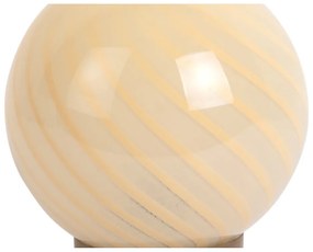Jasnożółta lampa stołowa ze szklanym kloszem (wysokość 17 cm) Summer Globe – Leitmotiv