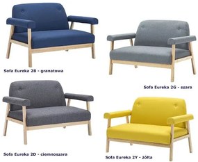 2-osobowa sofa tapicerowana Uxis 2B - granatowa