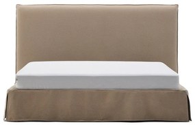 Szarobrązowe tapicerowane łóżko dwuosobowe 180x200 cm Jaira – Kave Home