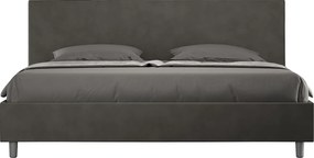 Łóżko bez stelaża tapicerowane 180x200 microfibra Szary Adele