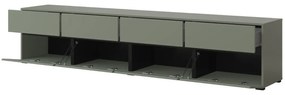 Szafka RTV CROSS 4K4S 225cm zielona/czarna HELVETIA
